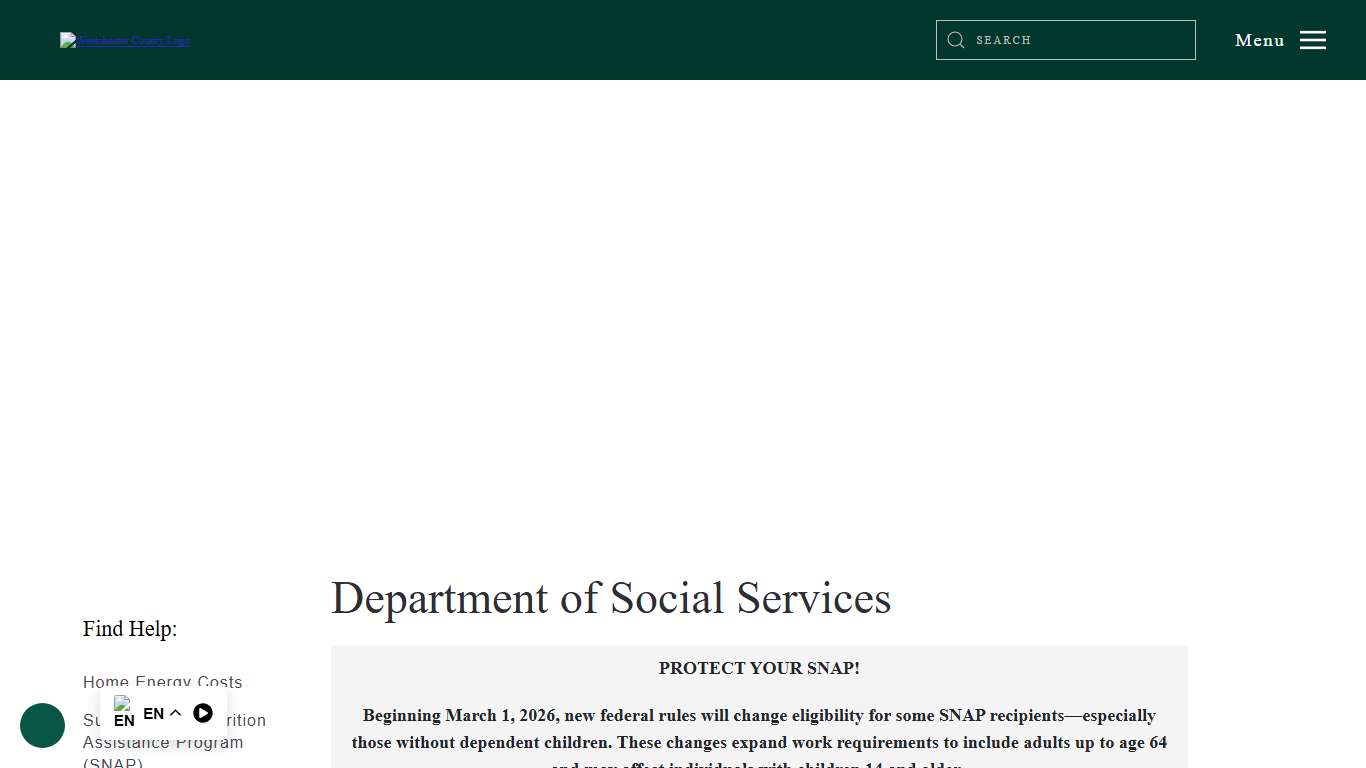 Westchester County Social Serivces